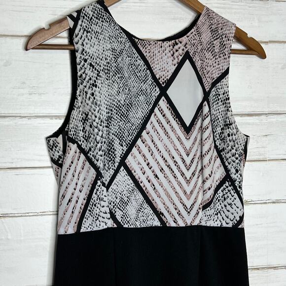 Jack Geometric Snakeskin Print Sheath Mini Dress Size 6 - Picture 3 of 9